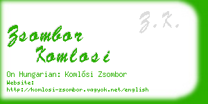 zsombor komlosi business card
